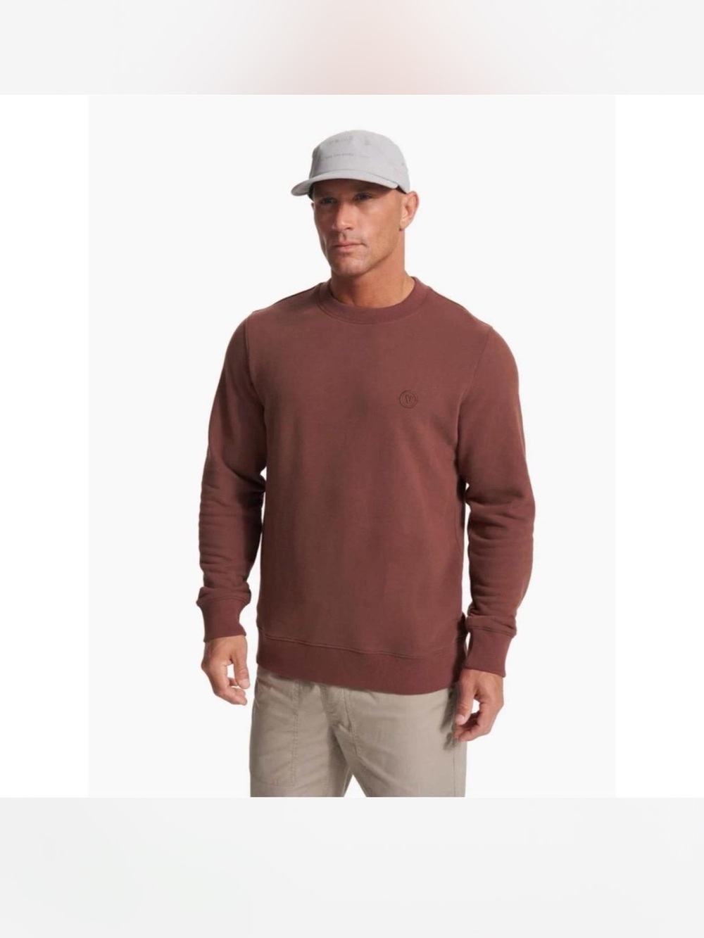 Vuori Cypress Logo Crewneck Sweatshirt Mens Medium Weight Ultra Soft Sz M